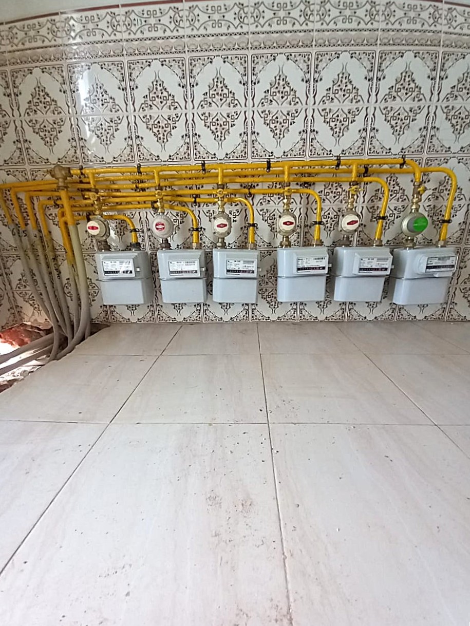 Contadores de gás GPL em bateria